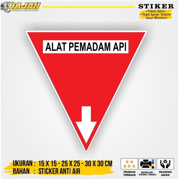 

Sticker Rambu K3 Petunjuk Apar Alat Pemadam Kebakaran Ringan