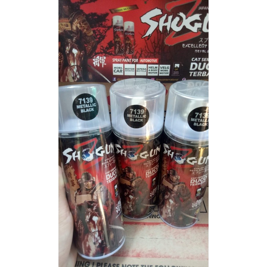 cat spray cat semprot duco shogunz pilok shogun metallick black 7139 400cc hitam metalik