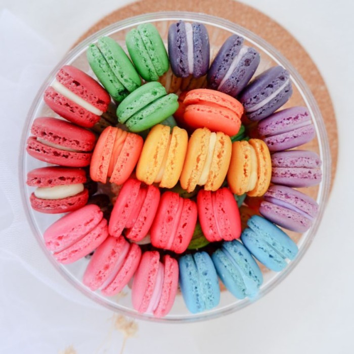 

MUMPUNG PROMO Baby Macaron (Macaroon) Cookies Toples isi 50 / Kue Kering Murah&Enak - Toples TERLARIS