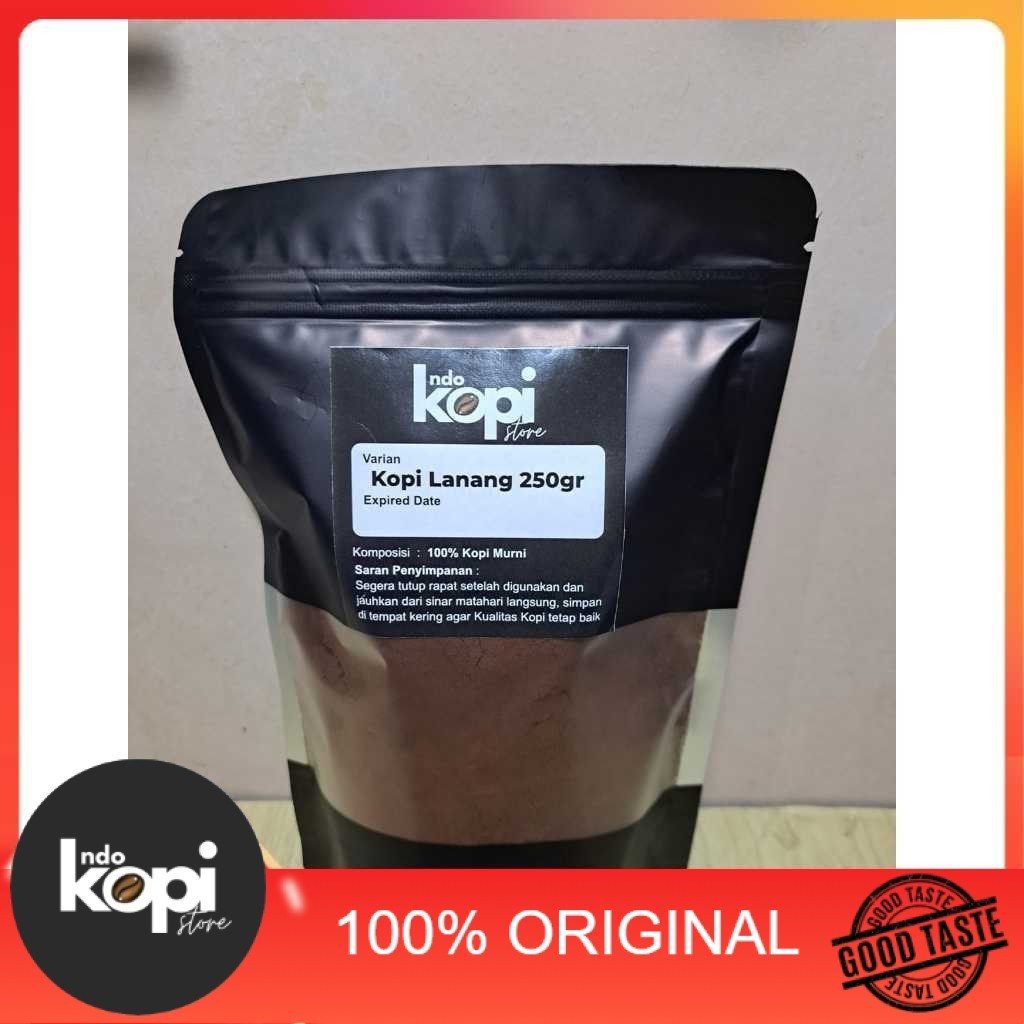 

Kopi Hitam Robusta Lanang [ Biji Tunggal ] Kopi Tubruk Bubuk, Petik Merah Natural Kemasan 250gr