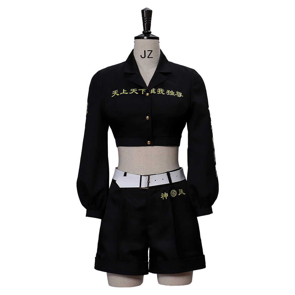 Anime Tokyo Revengers Navel Exposed Jacket Cosplay Costume Top Shorts Suit Halloween Outfits Tokyo R
