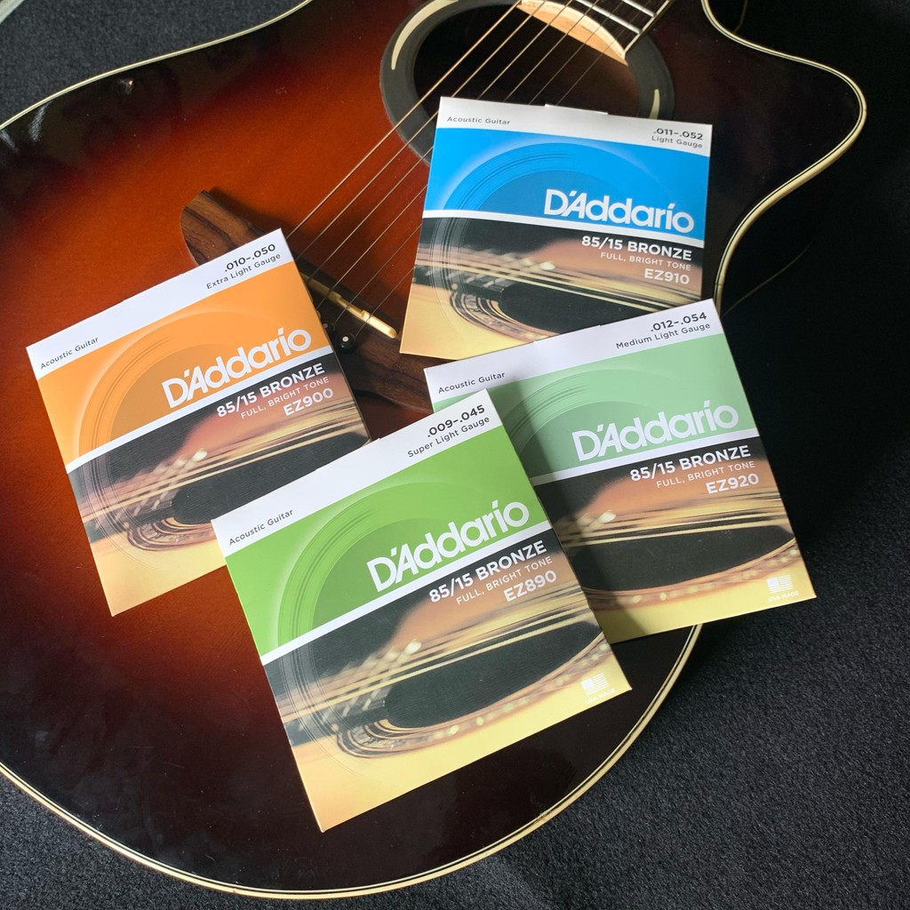 Senar Gitar Akustik Daddario 1 Set Ukuran 0.09 0.10 0.11 0.12