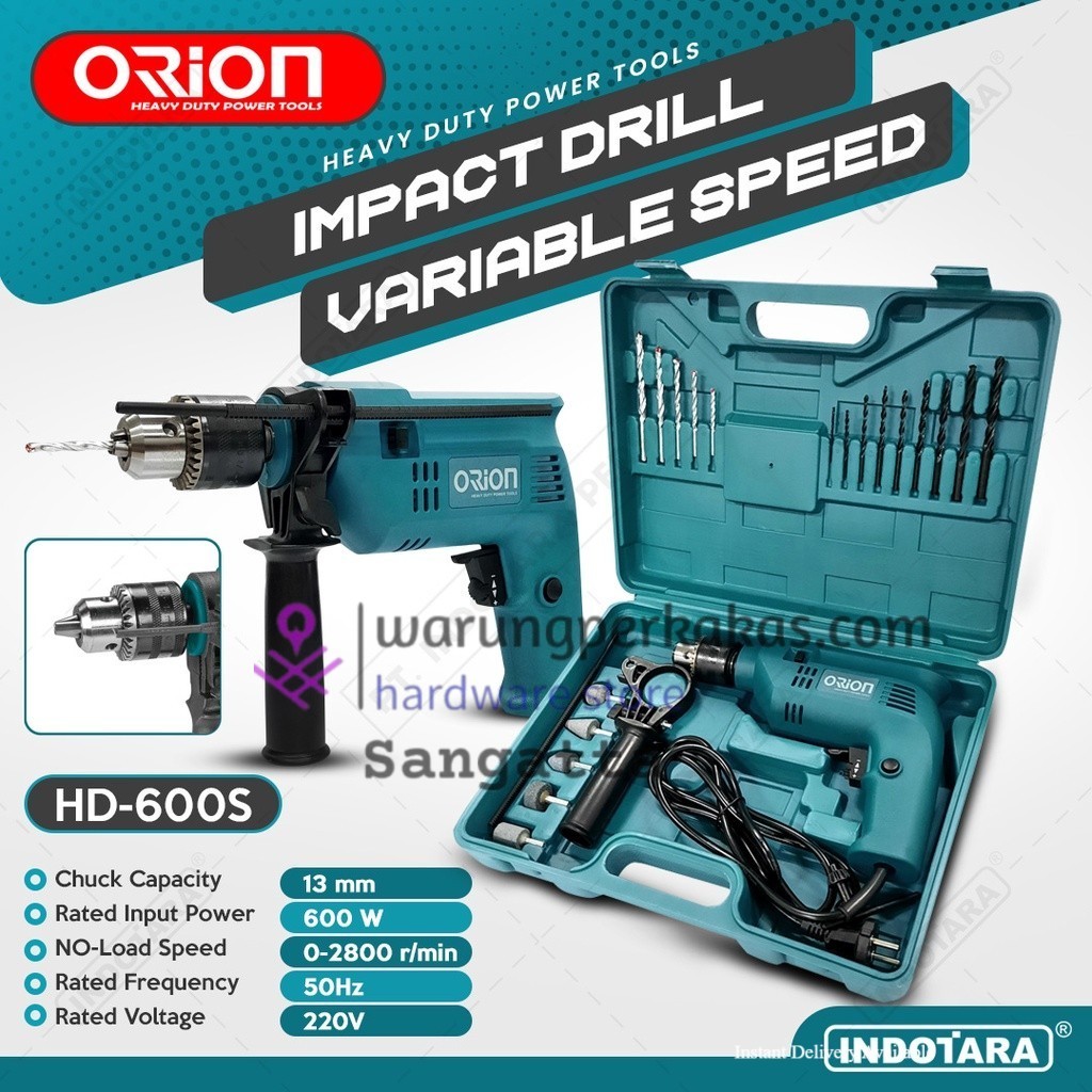 Mesin Bor Drill Listrik Orion HD600S 13mm