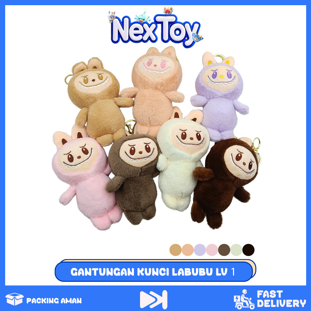 NEXTOY Labubu Boneka Gantungan Kunci LV 1 / Gantungan Tas / Gantungan boneka sedang