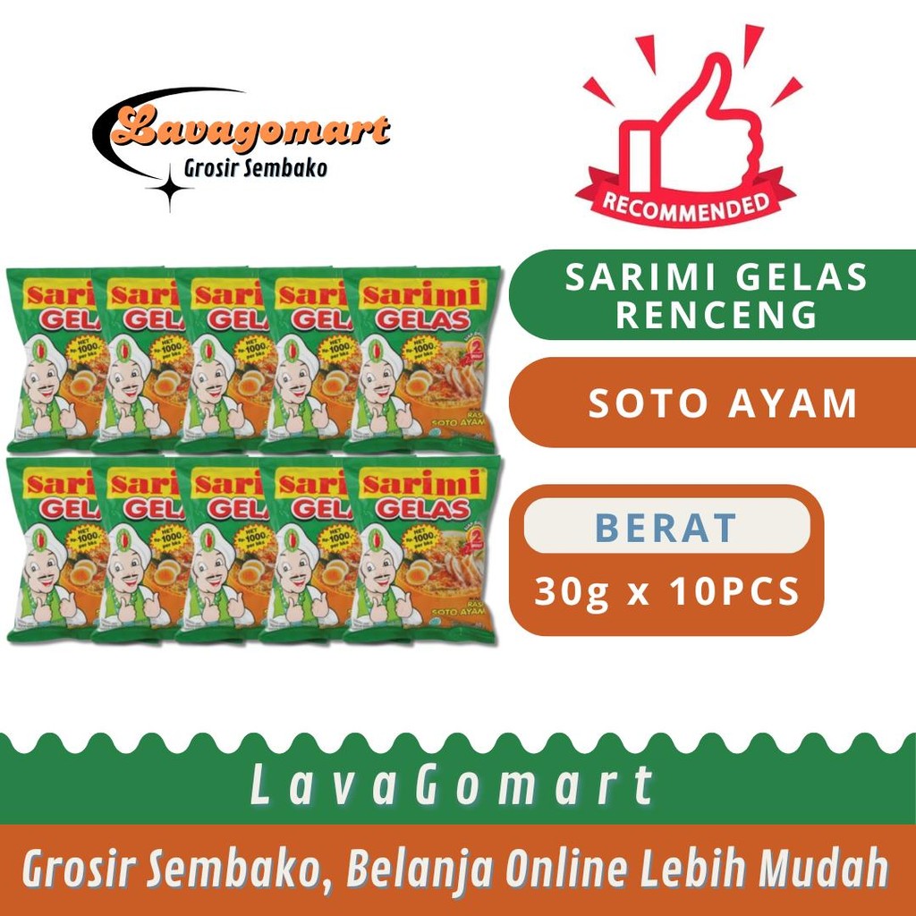 

SARIMI GELAS SOTO AYAM 30g - 1 RENCENG - LAVAGOMART - BANDUNG