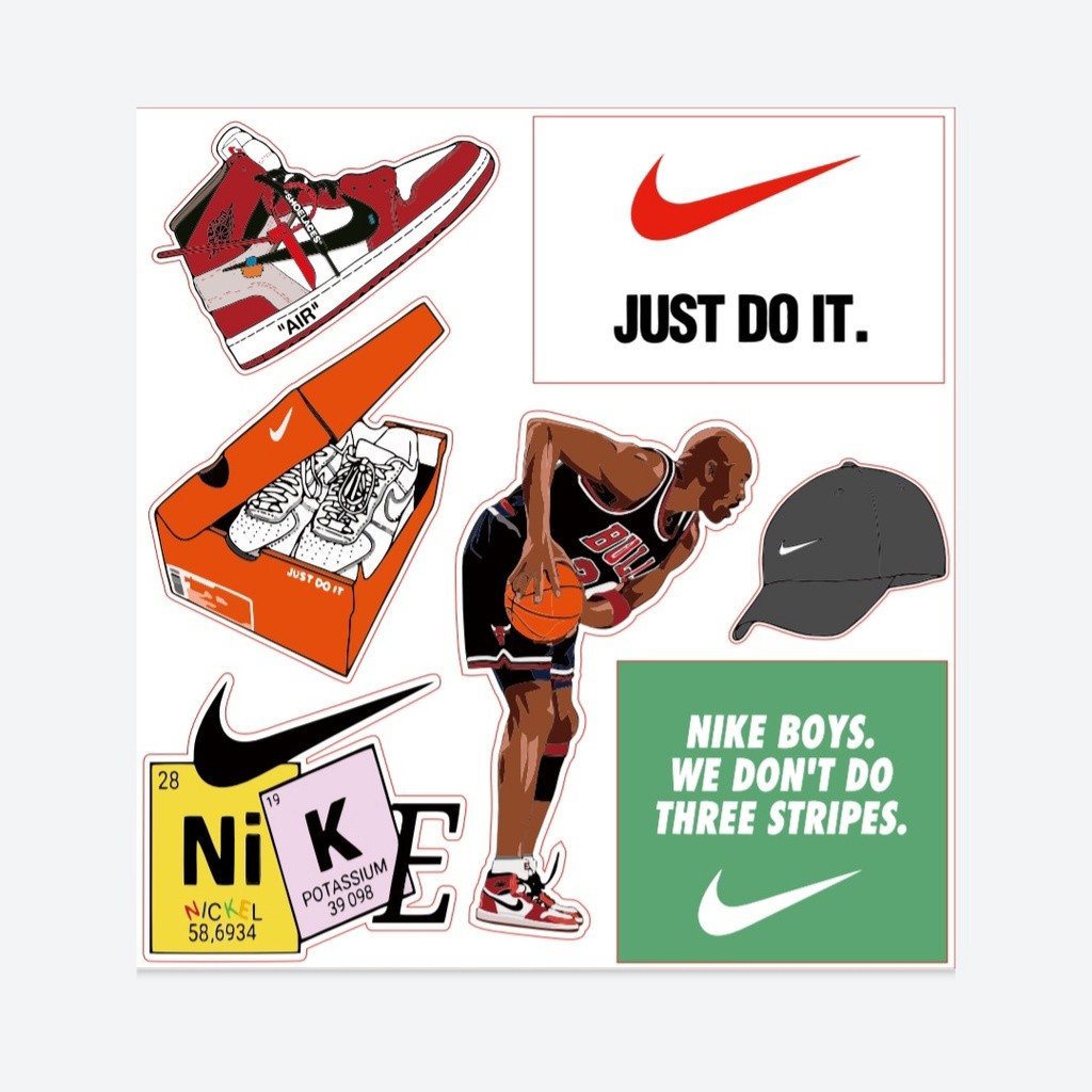 

Stiker Pack Nike Logo Shoes stiker sepatu - Stiker Vinyl High Quality