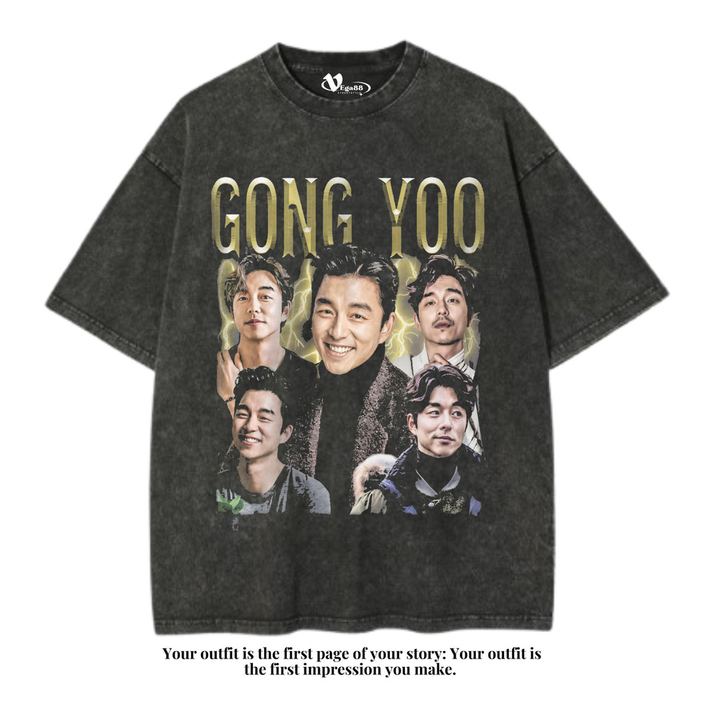 VEGA88 *gong yoo* Kaos oversize | t-shirt oversized | kaos washed | washing | vintage tee