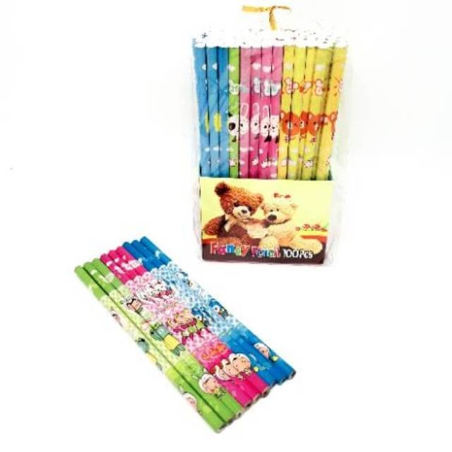 

(100 PCS) Pensil 2B / Fancy Pencil Motif MURAH