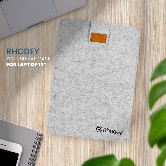Rhodey Sleeve Case Laptop Case Felt Notebook Bag Tas 11 13 15 inch grey black