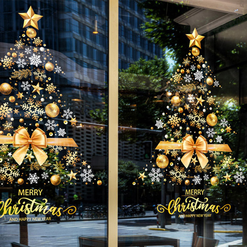 

Christmas Window Stickers Merry Christmas Decorations For Home 2024 Christmas Wall Sticker Kids Wall Decals Happy New Year 2025