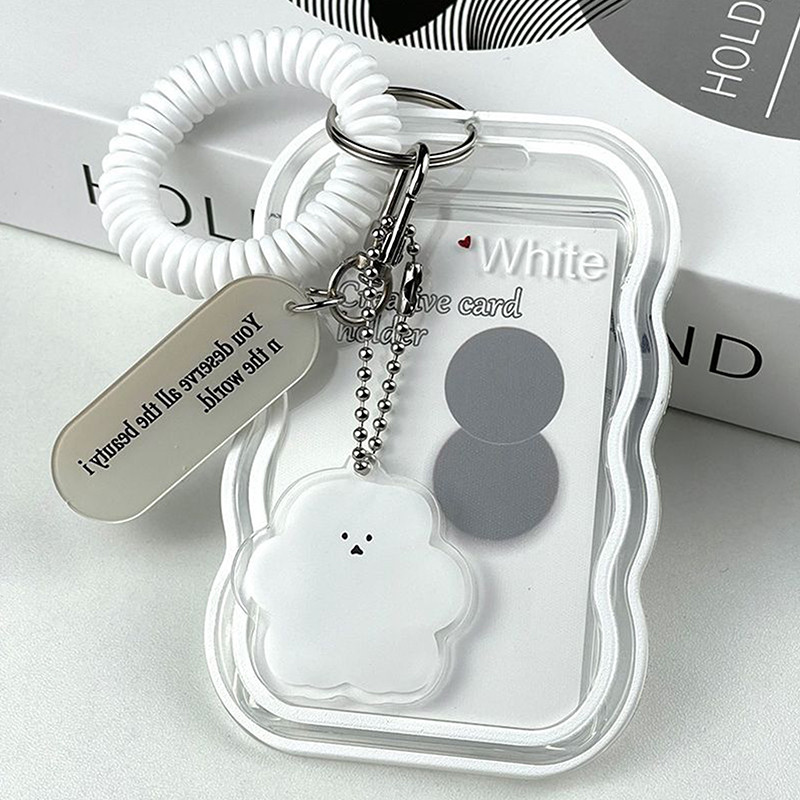 

Creative Design Kpop Photocard Holder Transparent Card Holder Keychain Photo Sleeves Bus Card Student Card Case Photo Protector