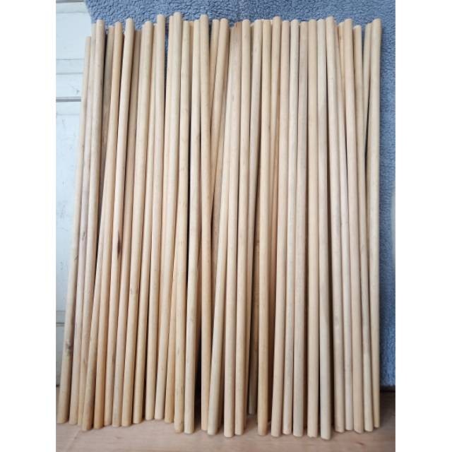 Kayu dowel mecrame kayu gagang sapu kayu panjang - 20cm (Mahkota Sabut Kelapa)