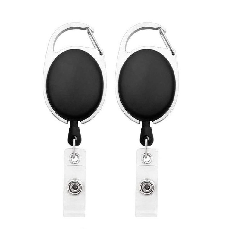 

Colorful Retractable Easy Pull Badge Reel Zinc Alloy Plastic ID Tag Keychain Lanyard Name Tag Pass Access Card Clips Reels