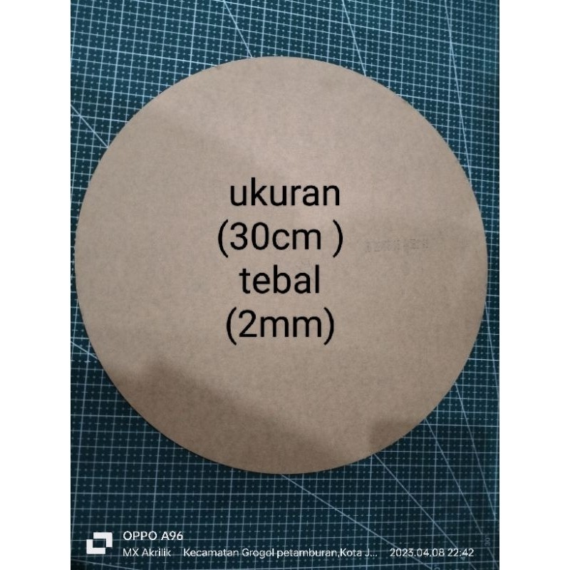 

Akrilik bulat/lingkaran diameter 30cm ketebalan 2mm DS