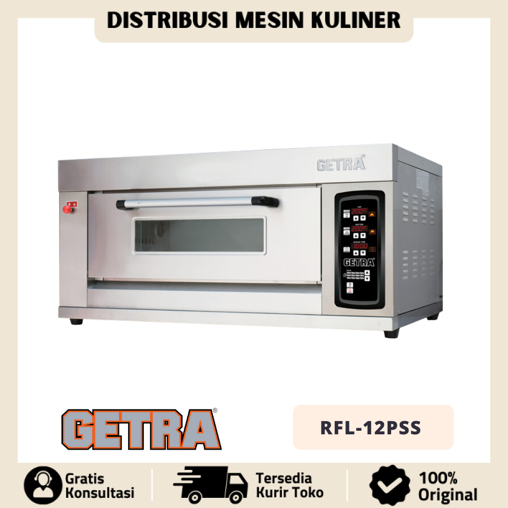 PIZZA OVEN GAS GETRA RFL-12PSS GAS PIZZA DECK OVEN 1 DECK 2 LOYANG GARANSI RESMI