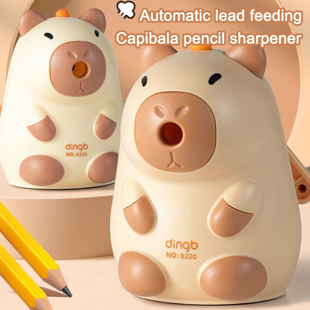 

Hand-cranked Capibara Pencil Sharpener Automatically Enters Lead Two Gear Adjustable School Office Supplies Anti Sticking Lead