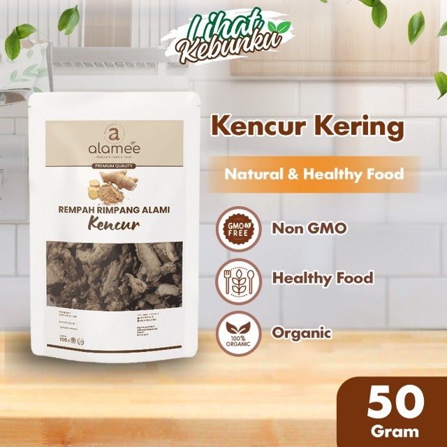 

ALAMEE Kencur Kering Dried Galangal Rempah Rimpang Organik Alami Bumbu Seasoning Masakan Masak 50gr LIHAT KEBUNKU