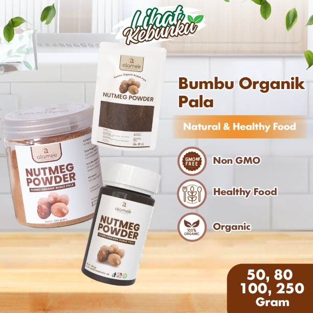 

ALAMEE Bumbu Dapur Pala Bubuk Nutmeg Seasoning Powder Rempah Murni Asli Tanpa Campuran Organik LIHAT KEBUNKU