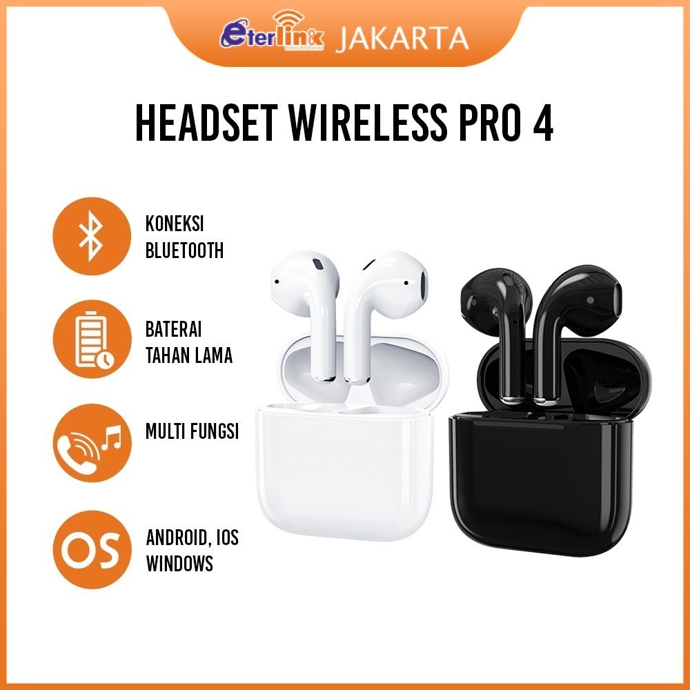 [Bisa Bayar Ditempat] PRO4/PRO4S TWS EARPHONE NIRKABEL HEADSET BLUETOOTH 5.0 EARPHONE BT HANDSET