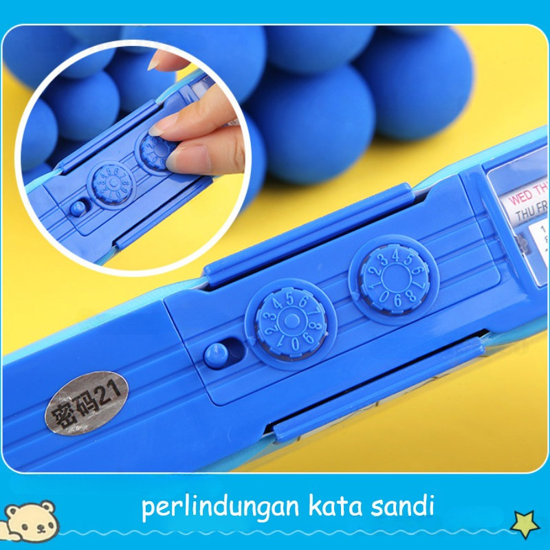 

Tempat Pensil Password Multifungsi Lapis Ganda Berkapasitas Besar Lucu Password Kuromi Sandi Kotak