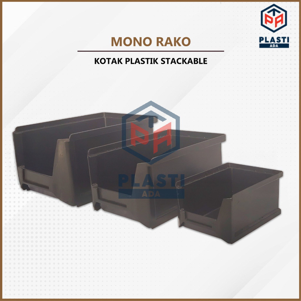 MONO RAKO - Kotak Plastik Stackable / Rak Susun / Rak Komponen / Box Organizer Mini