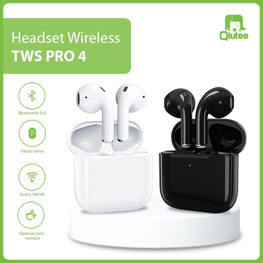 Headset bluetooth 5.0 Pro4 earphone wireless android charger with case tws