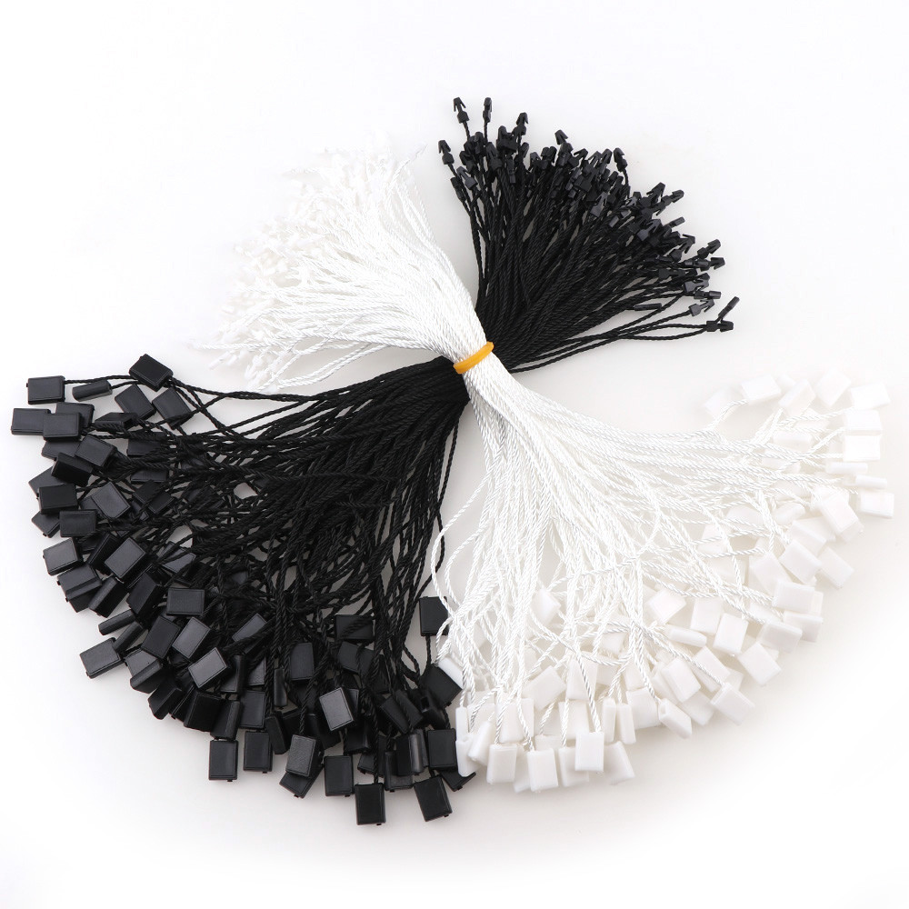 

100Pcs Square Polyester Line Tag Rope Cords Hanging Tablet For Garment Bag Tags Cards, DIY Clothing Accessories