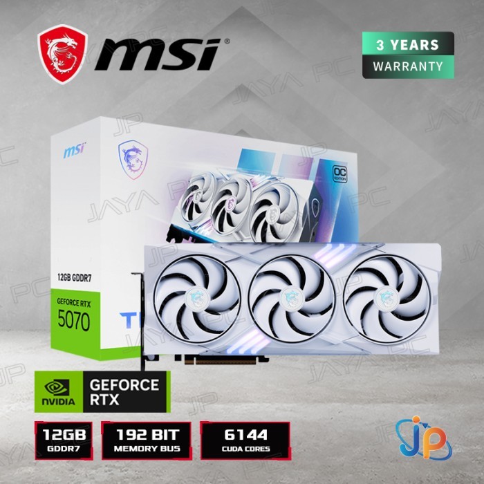 VGA MSI GeForce RTX 5070 Gaming Trio OC White 12GB - 12 GB GDDR7
