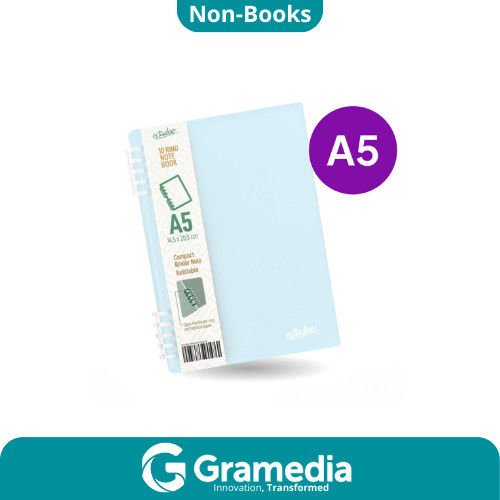 

[Gramedia Cijantung] Estudee 10Ring Notebook A5 Ice Blue