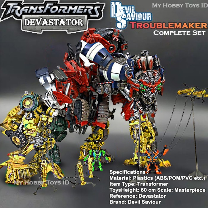 Robot Transformers Devastator Devil Saviour Troublemaker Size Besar