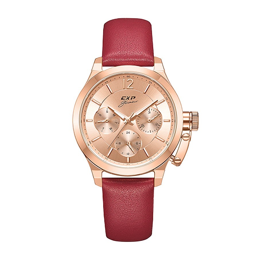 ORIGINAL Jam Tangan Wanita Expedition E 6381 / E6381 Garansi 1 Tahun - Tali Leather