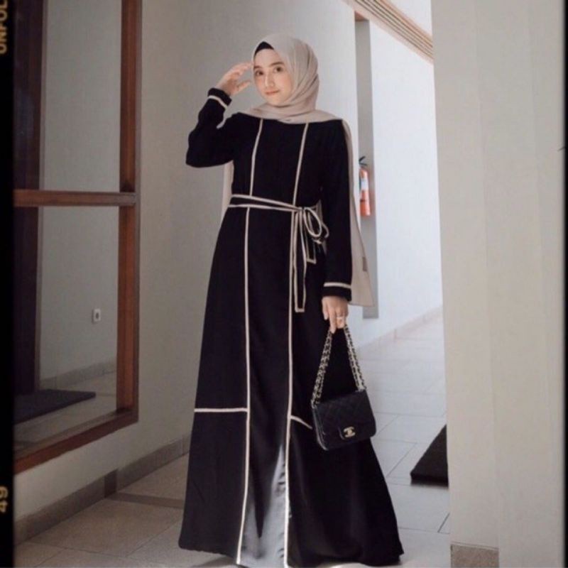 New Jubah Abaya Gamis abaya Maxi Dress Bordir Zhepy Hitam Polos Arab saudi Turkey / turki Dubai umro