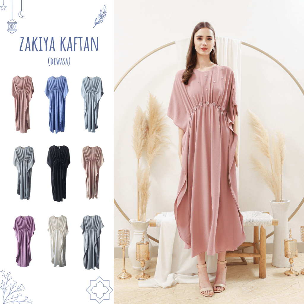 LA LA LAND ZAKIYA KAFTAN DEWASA | Baju Lebaran | Gamis | Maxi Dress | Kaftan Lebaran | Long Dress TE