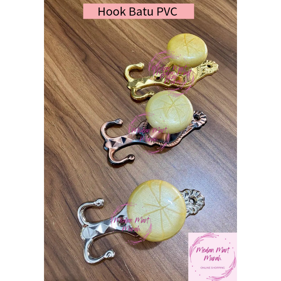 Medan Mart - Hook Marmer / Hook Gorden Cantolan Tali Gorden Bahan Batu PVC
