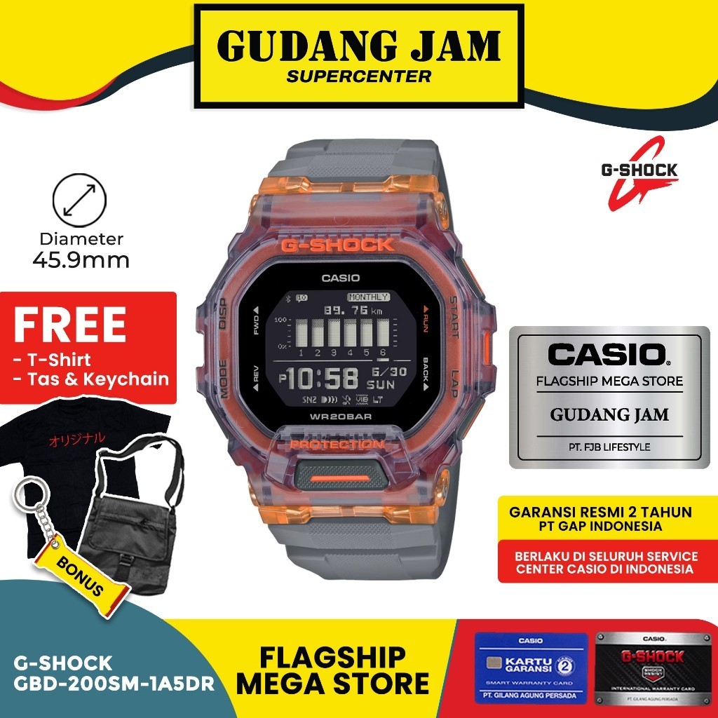 FLASH SALE G-Shock GShock GBD-200SM-1A5DR GBD-200SM GBD-200 GBD200SM GBD 200SM