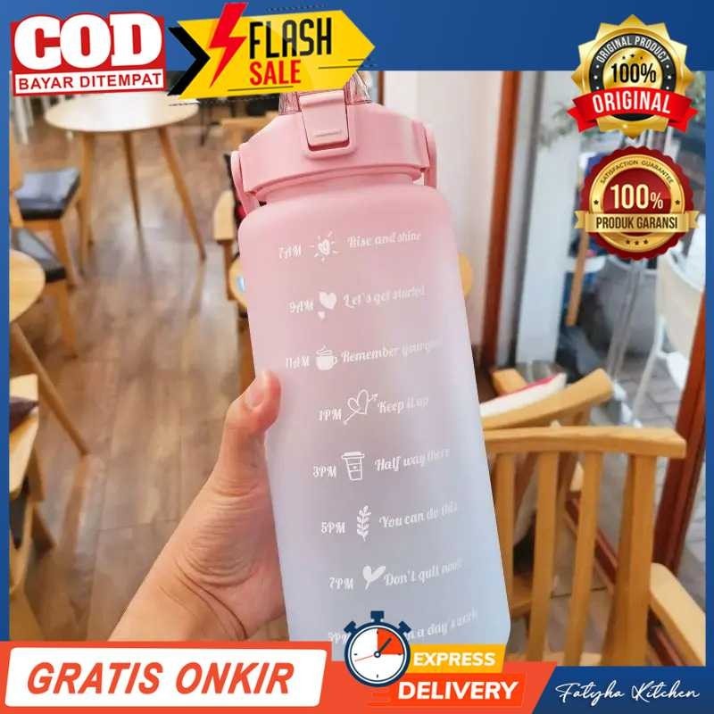Botol Minum Sport Plastik Frosted Water Bottle Aesthetic