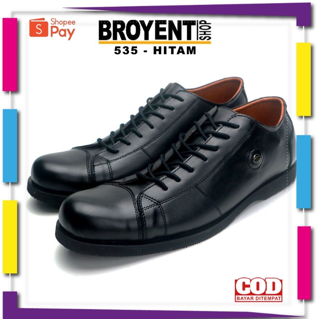 UKURAN SIZE 37 38 39 40 41 42 43 44 45 / Sepatu Pantofel Pria Kulit Sapi Asli 535