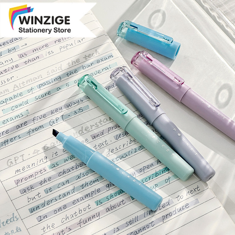 

Winzige 4pcs Stabilo Pen Lucu Highlighter Warna Warni Pastel Aesthetic Journal Marker Pen Alat Tulis Highlight Pena Stabilo