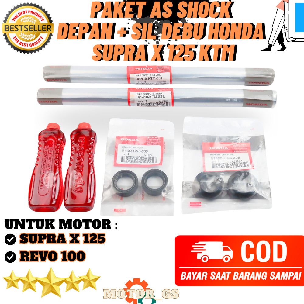 Paket As Shock Depan Supra X 125 / As Shock Depan Motor Supra X 125 & Revo 100 - 51410-KTM-881