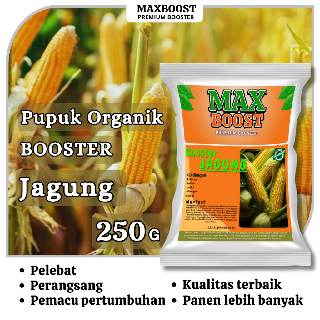 Pupuk Organik MAXBOOST Tanaman Jagung Pupuk Jagung Cepat Besar Pupuk Pelebat Jagung Pupuk Khusus Tan