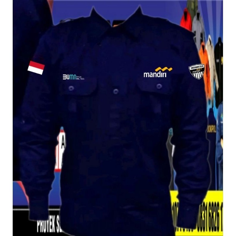 kemeja Bank mandiri baju bank mandiri seragam bank mandiri Pdh bank mandiri Pdl bank mandiri kemeja 