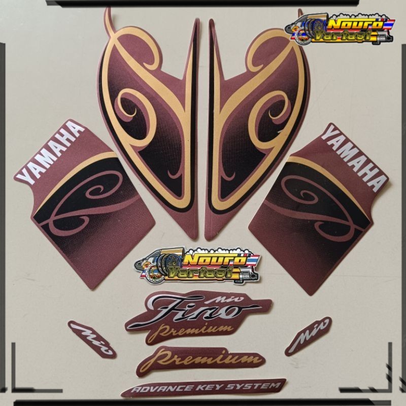 Aksesoris striping yamaha fino 125 2019 premium magenta list standar berkualitas termurah , variasi 