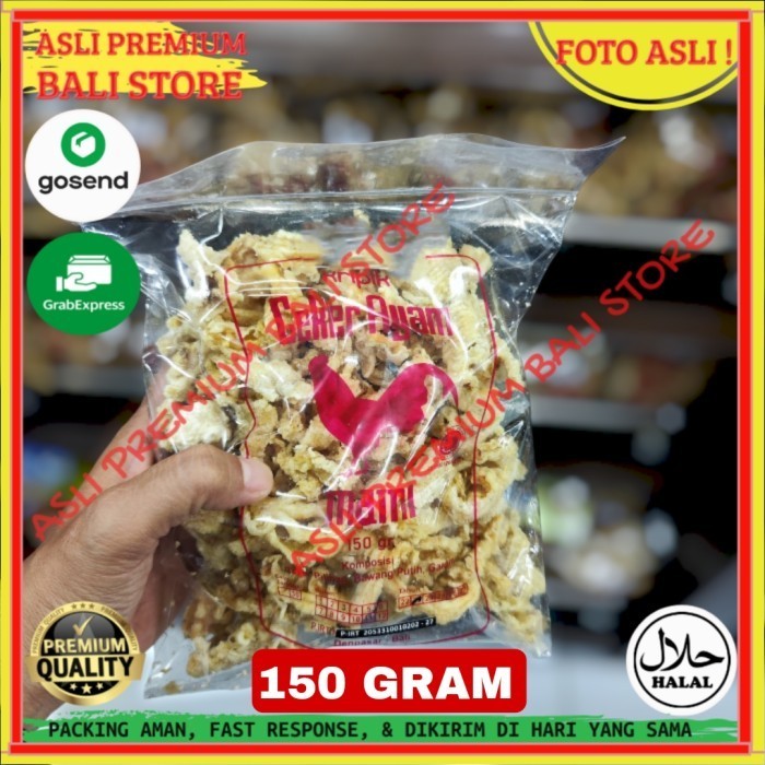 

OLEH OLEH MAKANAN CEMILAN CAMILAN SNACK KULINER KHAS ASLI ORI ORIGINAL BALI KERUPUK KERIPIK KRIPIK CEKER AYAM 150 GRAM GR