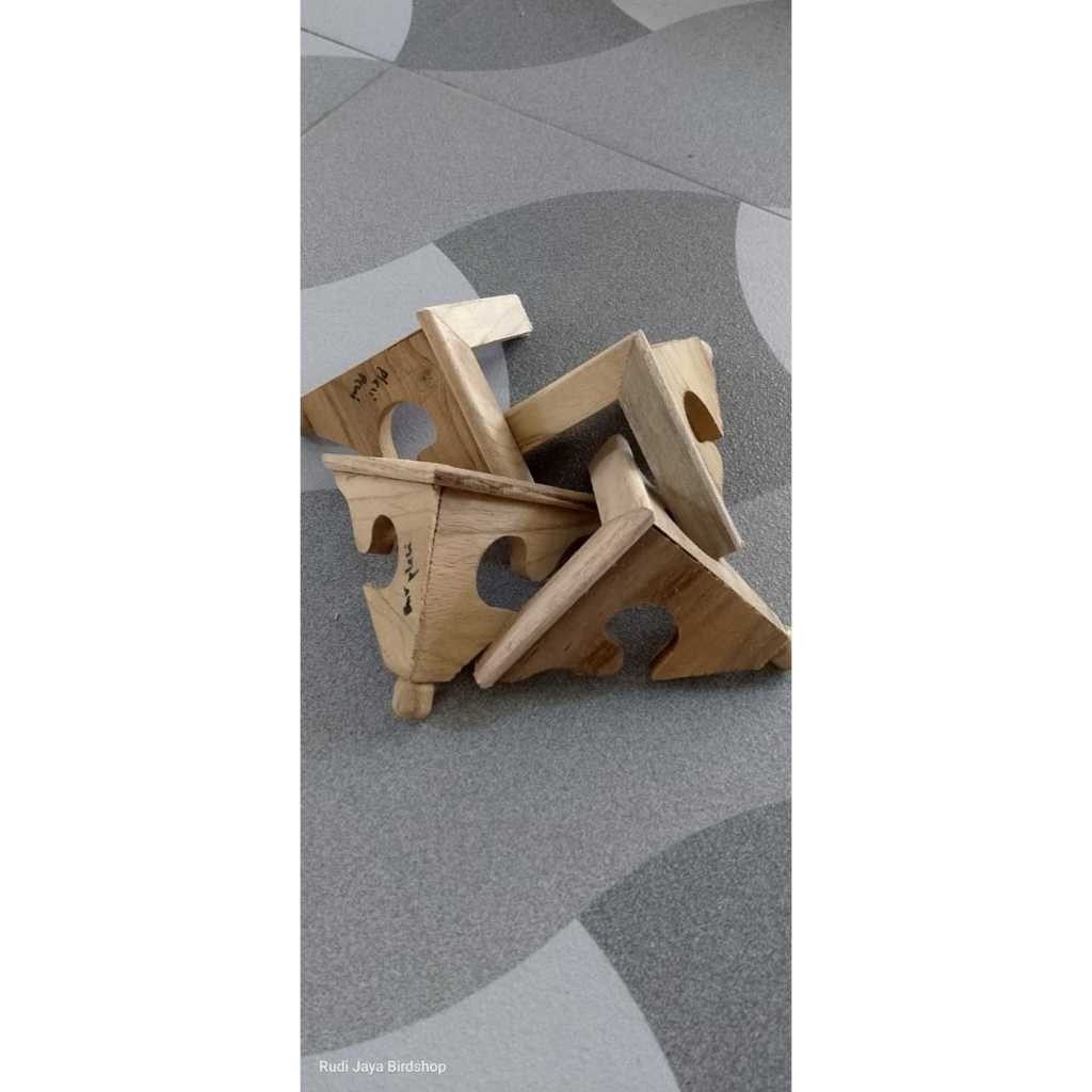 JUAL KAKI BNR KAKI SANGKAR BNR MENTAH 1 SET ISI 4 PCS KAKI BAWAH KANDANG KOTAK MODEL KOSAN KAYU JATI