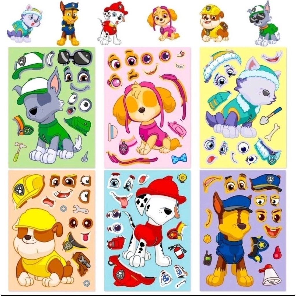

DIY STICKER GANTI EKSPRESI PAWPATROL - MUKA ANEKA KARTUN ANAK - MAINAN - TOYS - CARTOON - ANIMAL - GREENS - HEWAN - SAYUR - PRINCESS - TUAN PUTRI - PEREDA STRESS