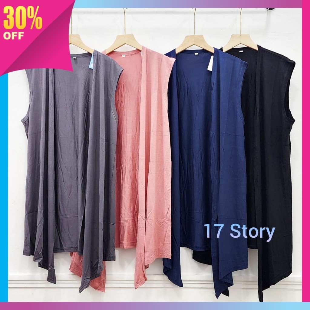 Baju Cewek Cantik Selebgram Murah Kekinian Korean Style / Outer Tanpa Lengan Wanita Import Premium T