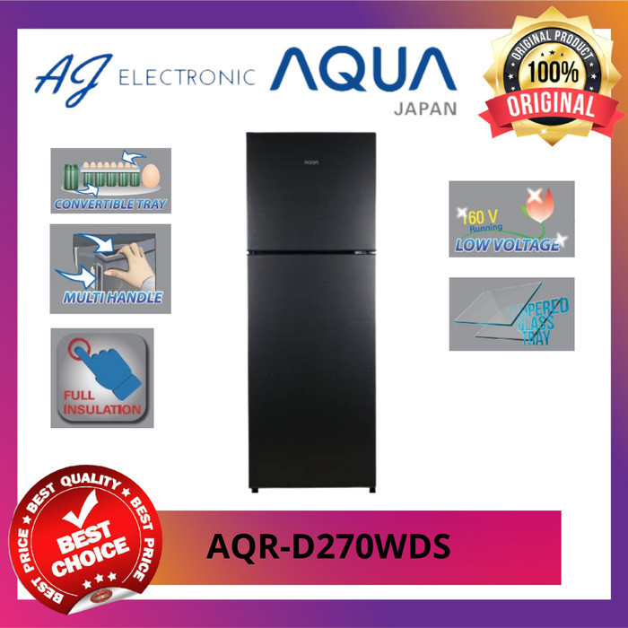 Kulkas AQUA AQR-D270WDS / AQRD270WDS / AQR-D270 / AQRD270 , BOX ASI
