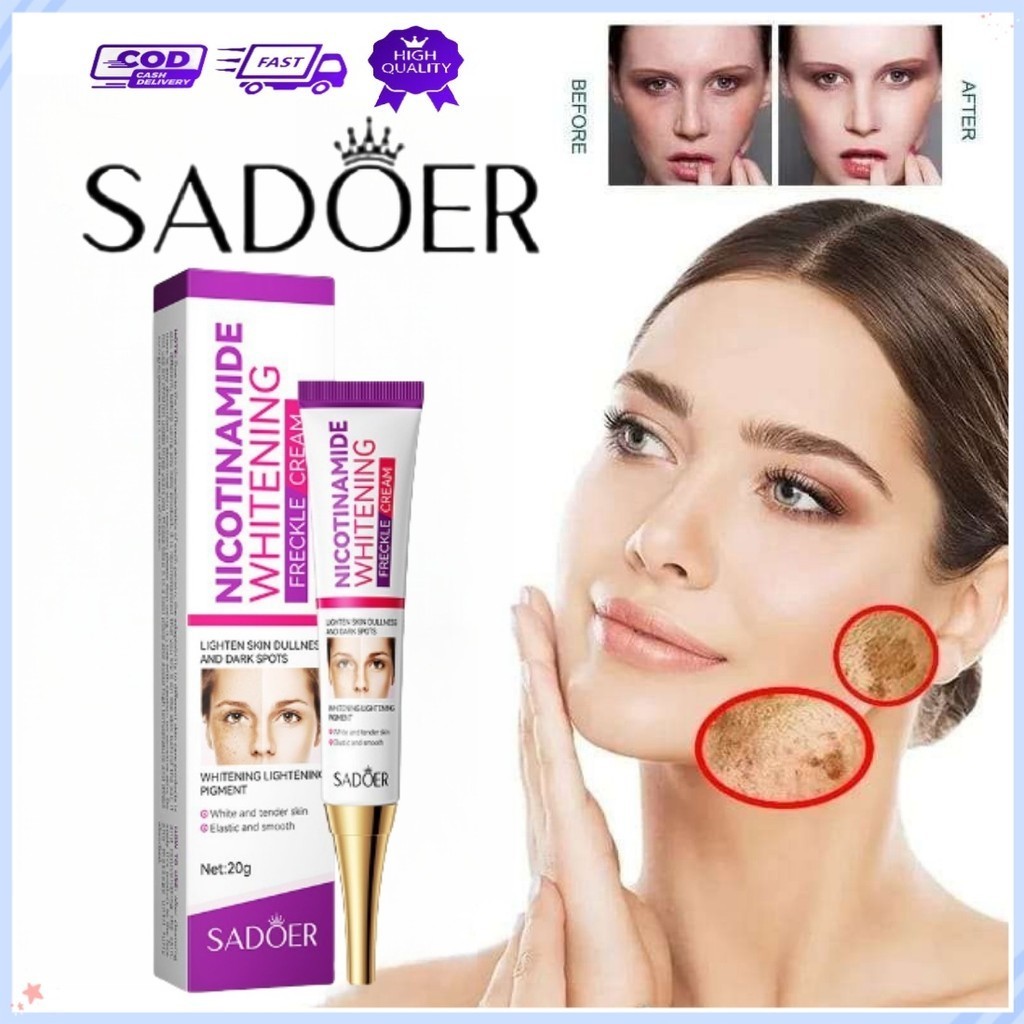 SADOER Whitening and Freckle Removing Cream Whitening Serum Light spots Brighten skin translucent Es