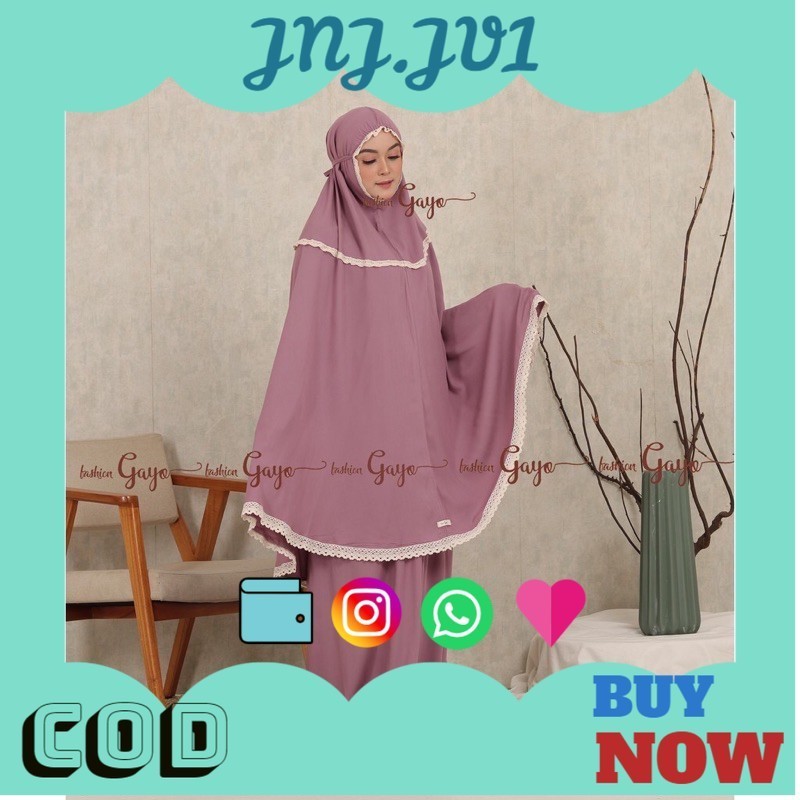 5.5 BIG SALE MUKENA BALI MUKENA GAYO MUKENA KATUN RAYON MOTIF RAJUT