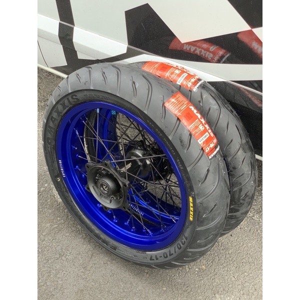 WHEELSET SUPERMOTO YAMAHA WR155R TROMOL SCARLET VELG EXPEDITION/SCARLET